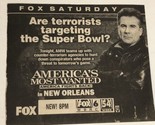 America’s Most Wanted Tv Guide Print Ad John Walsh New Orleans TPA17 - £4.68 GBP