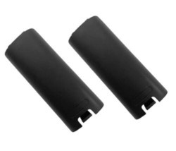 NEW 2-PACK Battery Back Cover Case Door For Nintendo Wii Remote Controller BLACK - £5.83 GBP