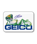 GEICO MISS GECKO NAME BADGE HALLOWEEN COSPLAY MAGNET BACK - $16.99