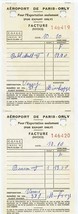 2 Aerport de Paris Orly Duty Free Shop Receipts for Cigarettes 1960&#39;s  - £14.01 GBP