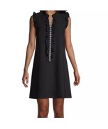 Lily Pulitzer Adalee Embellished V-Neck Shift Dress Black Pearls Size 6 - $163.61