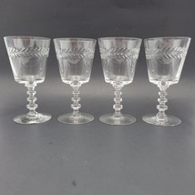 Set Of 4 Vintage Woodstock By TIFFIN-FRANCISCAN Claret Wine / Water - £37.52 GBP