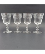 Set of 4 Vintage Woodstock by TIFFIN-FRANCISCAN Claret Wine / Water - $47.58