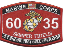4.5&quot; Marine Corps Mos 6035 Jet Engine Test Cell Operator Ega Embroidered Patch - £27.97 GBP