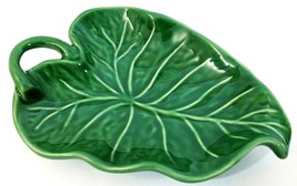 Noble Excellence Dark Green Leaf Plate 8.5&quot; x 6&quot; - £9.77 GBP