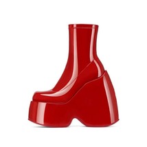 Top Quality Women Ankle Boots Sexy High Heels Thick Platform Dress Party Dance b - £114.41 GBP