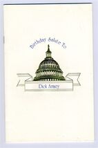Birthday Salute to Congressman Dick Armey Program 1987 Ronald Reagan - $24.72