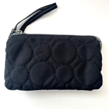 Thirty-one Black Quilted Nylon Zip Organizer Wristlet Wallet 7 x 4 Vary You - £11.82 GBP