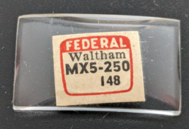 NOS Federal Mineral / Glass Rectangle Watch Crystal Waltham MX5-250 25.0x14.8 MM - $19.79