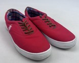 Us Polo Assn. Men&#39;s Sneakers Red Canvas Low Top Lace Up Shoes 10 - £14.98 GBP