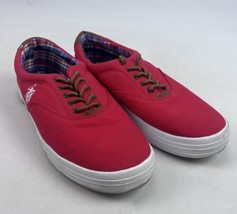 Us Polo Assn. Men&#39;s Sneakers Red Canvas Low Top Lace Up Shoes 10 - £14.76 GBP