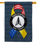 Support Space Force Troops House Flag 28 X40 Double-Sided Banner - £33.54 GBP