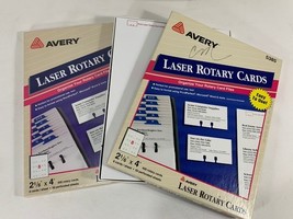 NEW AVERY 5385 LASER PRINTER SMALL ROTARY CARDS - 400 Ct- Rolodex PLUS o... - $13.37