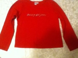 Girls-Size 5-Tommy Hilfiger-red long sleeve top/sweater - £7.93 GBP