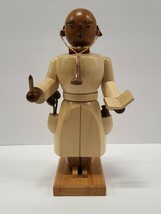 General Practitioner Doctor Wood Hand Carved Figurine 10&quot; - £61.79 GBP