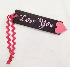 Love You Heart Door Knob Hanger - Valentine&#39;s Day Decoration - £4.99 GBP