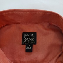 Jos A Bank Traveler's Collection Men's Texas Orange Cotton Button Up Shirt Sz M image 3