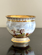 Rare Antique French Hand Painted Old Paris Porcelain Cup with Ram Handle - £388.60 GBP