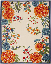 8' X 11' Multicolor Floral Stain Resistant Non Skid Area Rug - $4,852.11 MXN