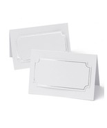 Gartner Studios Silver Foil Place Cards Gray 3.75” x 2.5” Set of 50 - $9.89