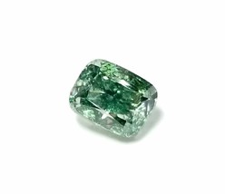 0.44ct Green Diamond - Natural Loose Fancy Deep Blue Green Color AGT Cushion - £10,086.24 GBP