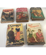 5 Vtg Books Primitive Rustic Home Decor Staging Prop Library Lot Retro W... - $27.06 CAD