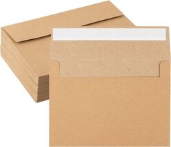 50 Pack Kraft Envelopes 4 x 6 Inch Brown Envelopes,A4 Envelopes, Card En... - $10.89