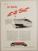 1946 Print Ad Texaco Marine Products 1947 Elco Cruiser Boats - £10.48 GBP