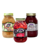 Amish Wedding Apple, Blackberry &amp; Cherry Pie Filling Variety Pack, 32 oz... - £40.44 GBP+