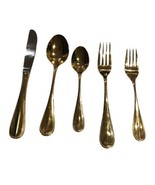 Oxford Hall Golden Collection 5-Piece Serving Flatware Set Korea Beaded ... - $9.50