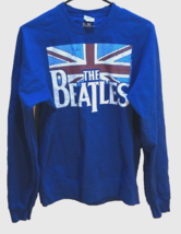 The Beatles Apple Corps 2020 Union Jack Music Rock Blue Pullover Sweatshirt S - $25.04