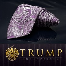 Donald  J Trump Signature Collection Purple White Paisley Tie 59&quot; - $101.20