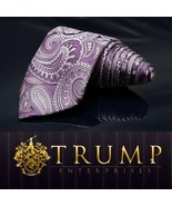 Donald  J Trump Signature Collection Purple White Paisley Tie 59&quot; - $138.41 CAD