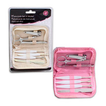New 7 Pc Pedicure Manicure Set Nail Clipper Cleaner Beauty Kit Case Tools Travel - $13.99