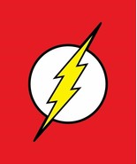 DC Comics Justice League Flash Logo Plush Throw Blanket Twin Size - £25.67 GBP