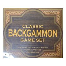 Classic Backgammon Game Set w/foldable board Holiday Collection Samsonic... - $9.10