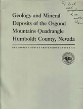 Geology Mineral Deposits of Osgood Mountains Quadrangle: Humboldt County, Nevada - $24.89