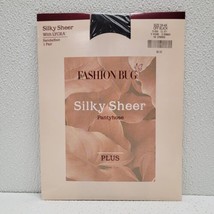 Fashion Bug Silky Sheer Pantyhose Off Black Plus Size 3X-4X - £10.20 GBP