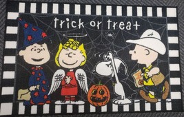 Kitchen Printed Rug (20&quot;x32&quot;) HALLOWEEN PEANUTS CHARACTERS, TRICK OR TRE... - £21.82 GBP