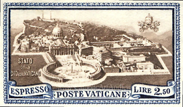 Vatican Postage Stamp – 8.5x11&quot; Catholic Art Print - £9.49 GBP