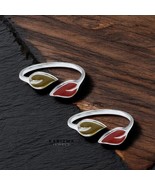 925 Real Sterling Silver women Adjustable Leaf Design Toe Ring - Pair - $27.44