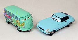 Pixar Cars Fillmore &amp; Jumpstart J Ward Diecast Lot Cars Disney VW Van Jaguar - £15.51 GBP