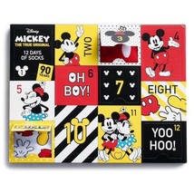 Mickey Mouse 12 Days of Socks 90th Anniversary Womens Christmas Advent Calendar - £18.66 GBP