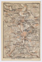 1910 Antique Map Of Vicinity Of Bad Kissingen / Bavaria / Bayern / Germany - £16.94 GBP