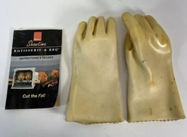 Ronco Showtime Rotisserie 4000 5000 6000 BBQ Heat Protective Gloves &amp; Manual - £7.88 GBP
