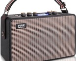 Pyle Vintage Bluetooth Speaker - Rechargeable Leather Portable, Carrying... - $129.99