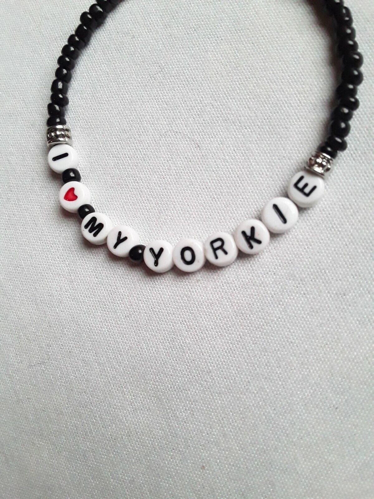 I Love My Yorkie Handmade bracelet in Black  - $0.99