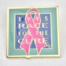 Race For The Cure Pin 1995 Pink Ribbon Breast Cancer 90s - £8.08 GBP