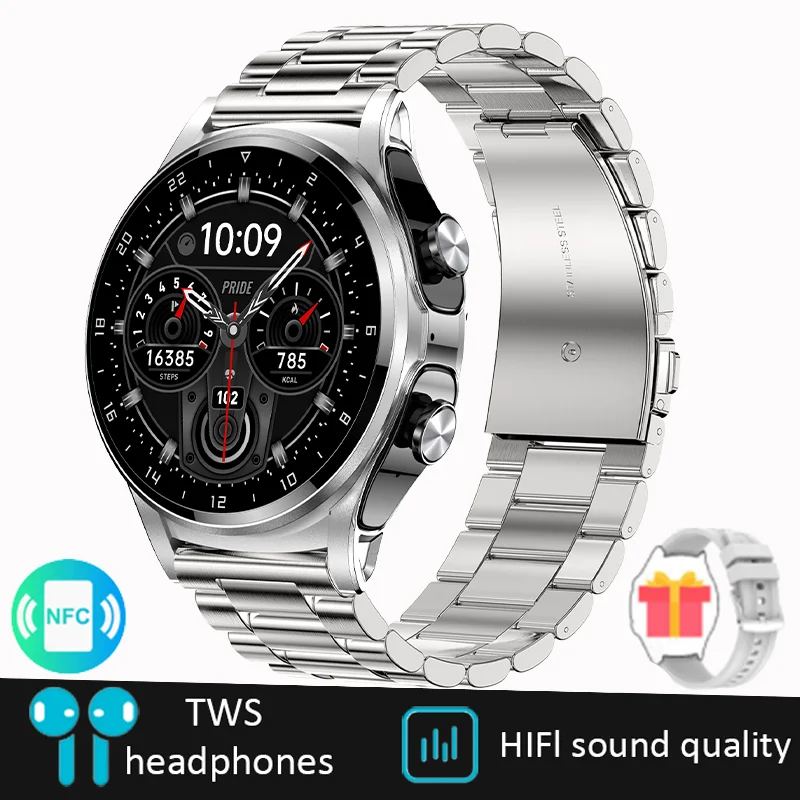 New NFC Smartwatch TWS Bluetooth Headset Two-In-One 1.39HD Display IP67 ... - $103.63
