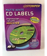 CD Labels CD Stomper Matte White 300 Standard Full Face Labels New Open Box - $25.15